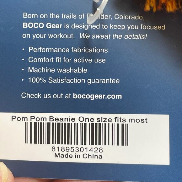 NWT San Francisco Giant Race Pom Pom Knit Hat/Beanie by Bocco - Picture 9 of 10